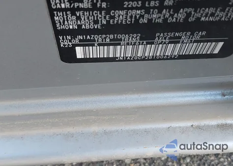 2011 Nissan Leaf Sl z USA, uszkodzony, nr VIN JN1AZ0CP2BT006292